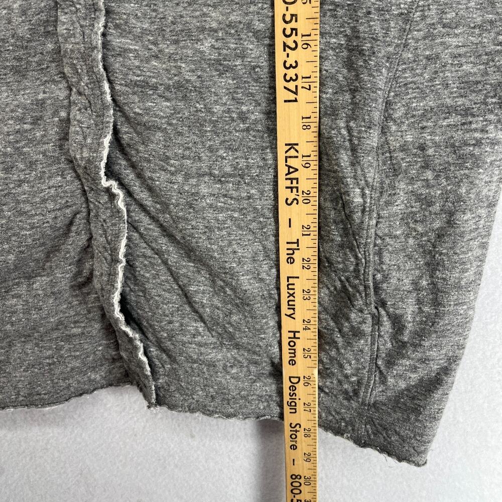 EILEEN FISHER Jacket XL Cotton Jersey Shirt Raw Hems Full Zip Snap Button Gray - Picture 12 of 12